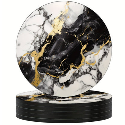 Natural Marble Style Coaster 5 Pack - Luxicro