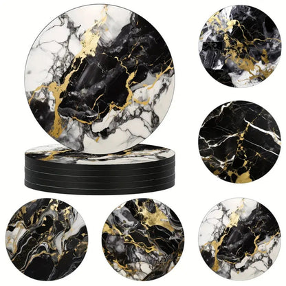 Natural Marble Style Coaster 5 Pack