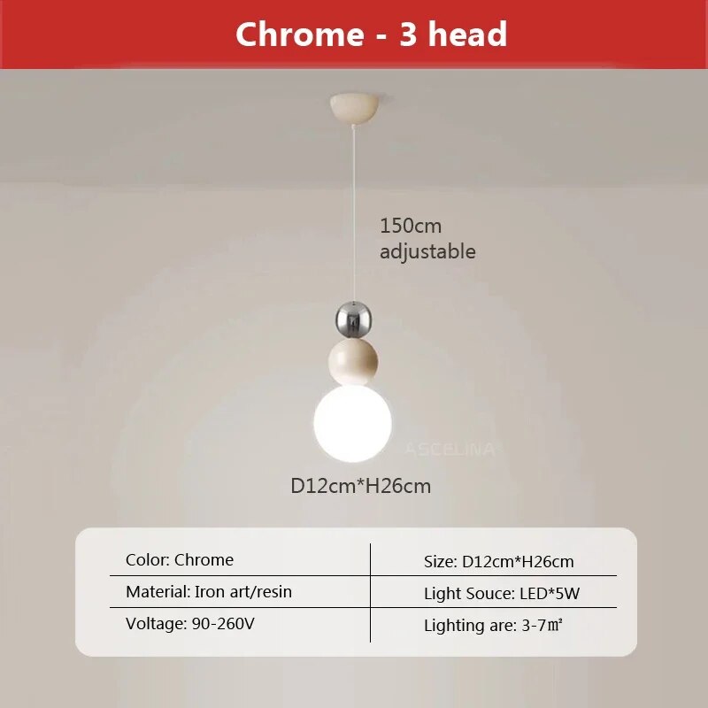 Round Glass Pendant Lamp for Soft Lighting