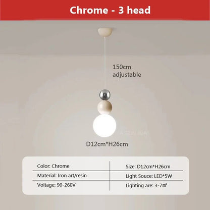 Round Glass Pendant Lamp for Soft Lighting