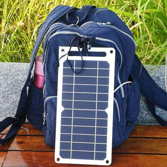Compact Solar Charger With USB Power Bank, Water Resistant - Luxicro