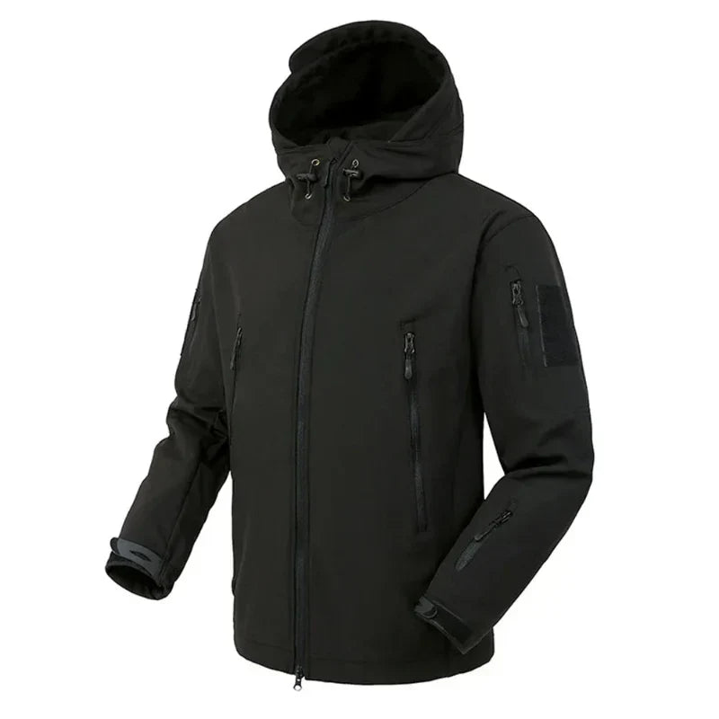 Waterproof Insulated Men's Coat - Warm Hooded Fleece Jacket - Luxicro