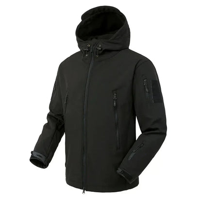 Waterproof Insulated Men's Coat - Warm Hooded Fleece Jacket - Luxicro