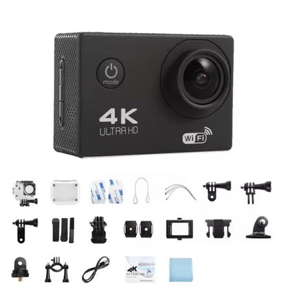 HD Action Cam - Waterproof Wi-Fi Camera for Outdoor Sports