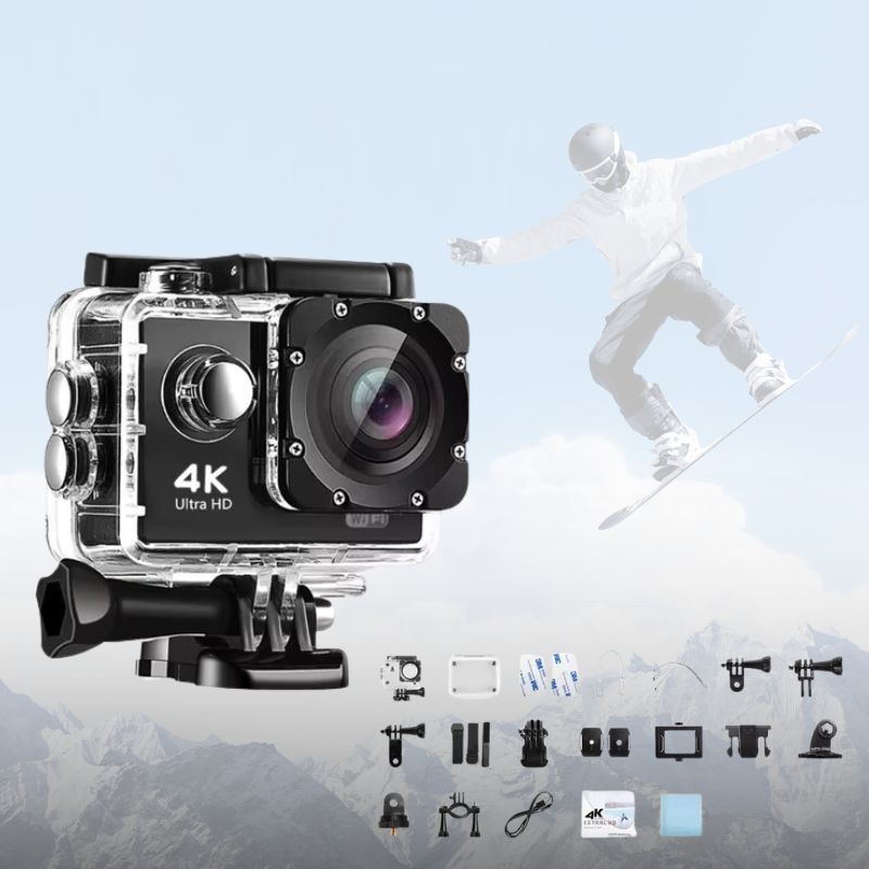 HD Action Cam - Waterproof Wi-Fi Camera for Outdoor Sports - Luxicro