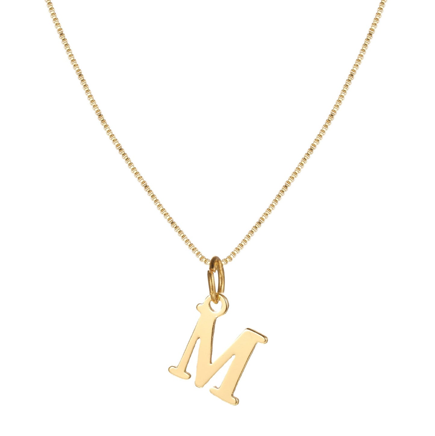Classic 14k Gold Monogram Pendant Necklace