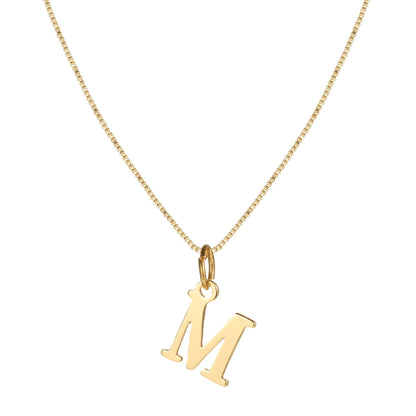 Classic 14k Gold Monogram Pendant Necklace