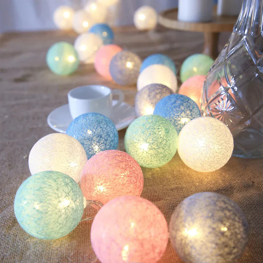 Soft Ivory Fairy Light String Decoration