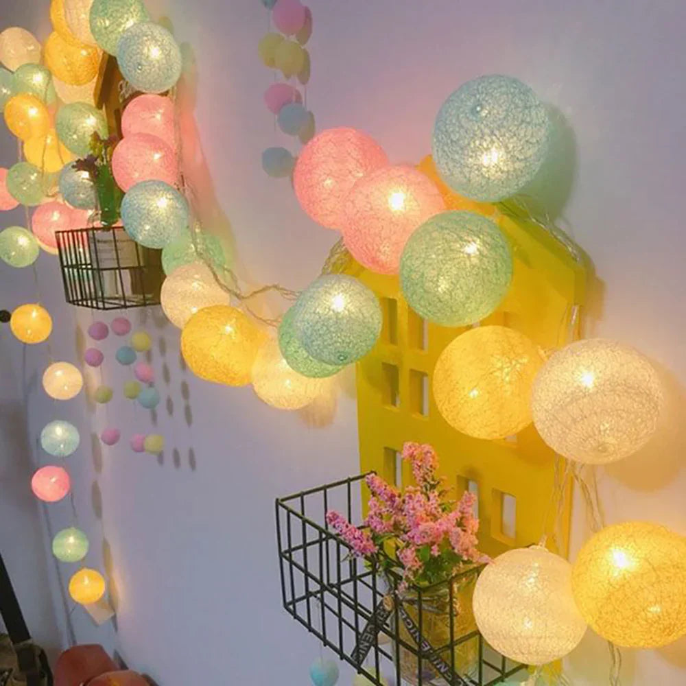 Soft Ivory Fairy Light String Decoration