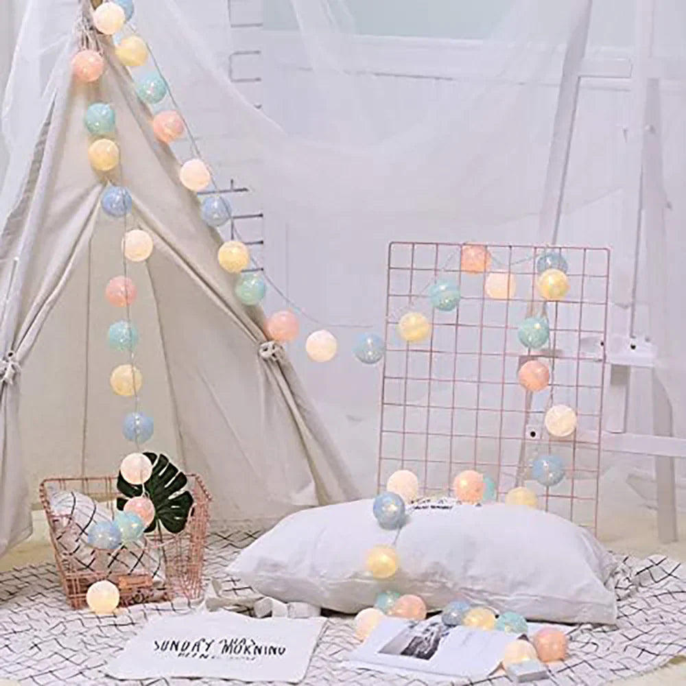 Soft Ivory Fairy Light String Decoration