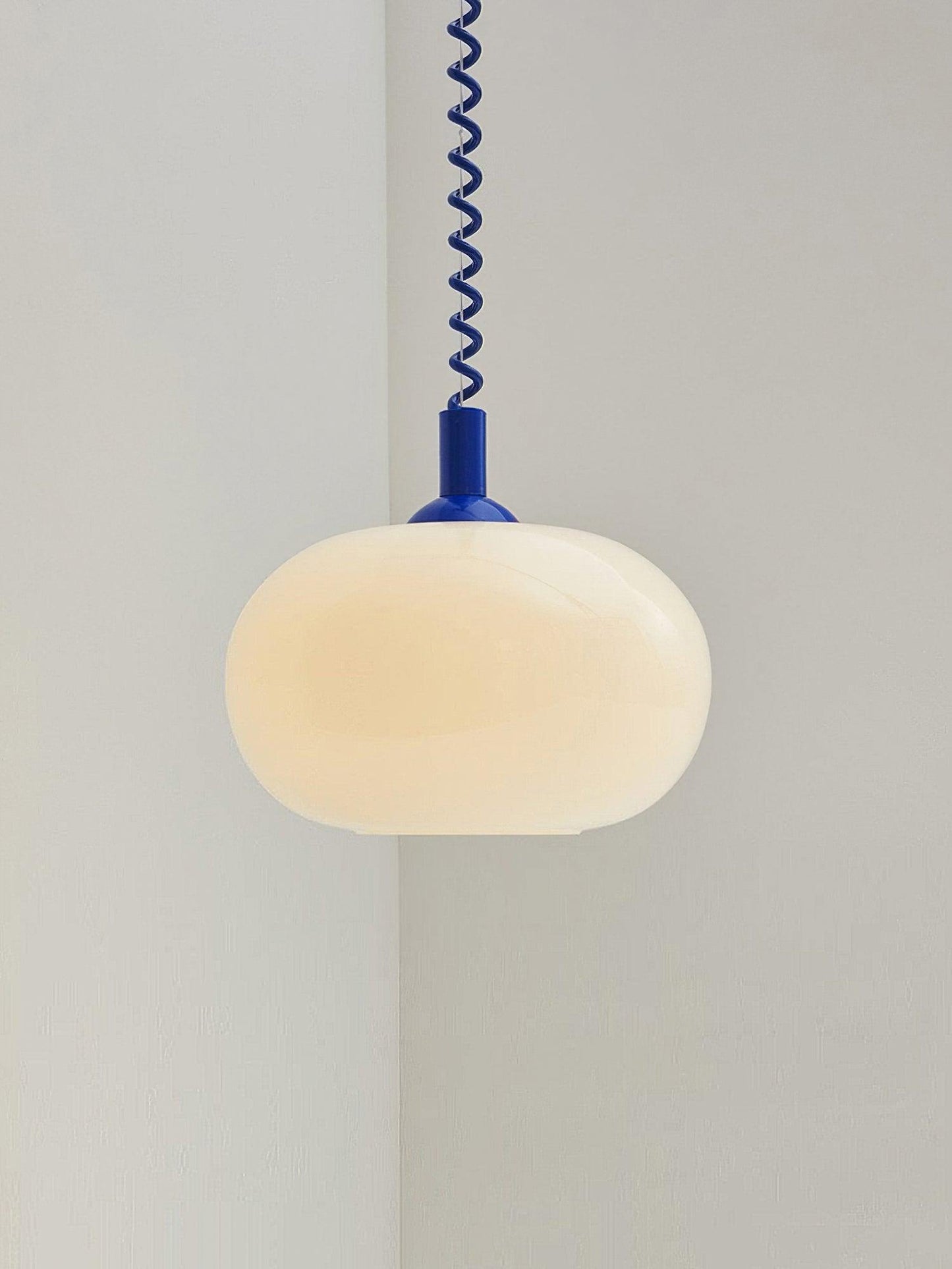 Pastel Floral Glass Drop Pendant Light