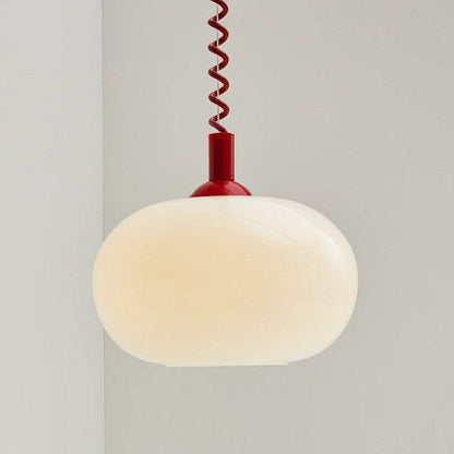 Pastel Floral Glass Drop Pendant Light