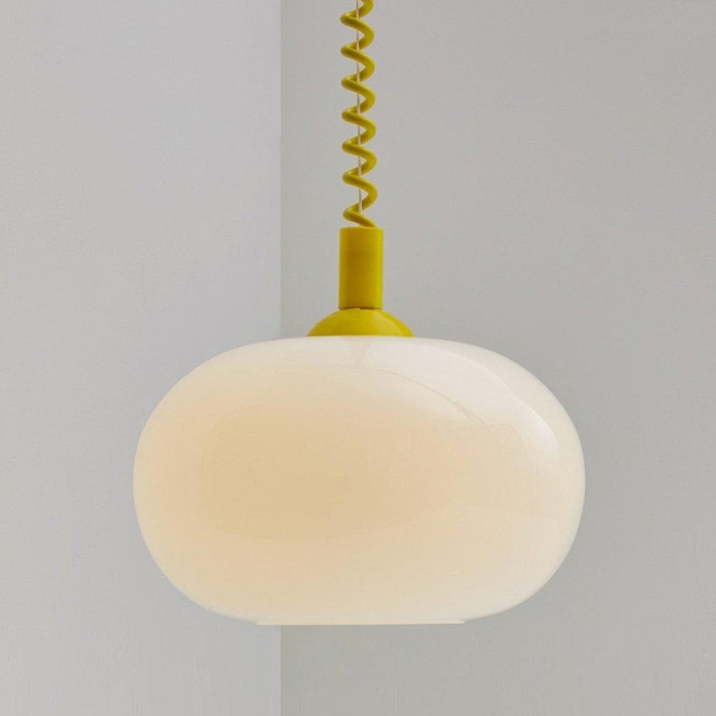 Pastel Floral Glass Drop Pendant Light