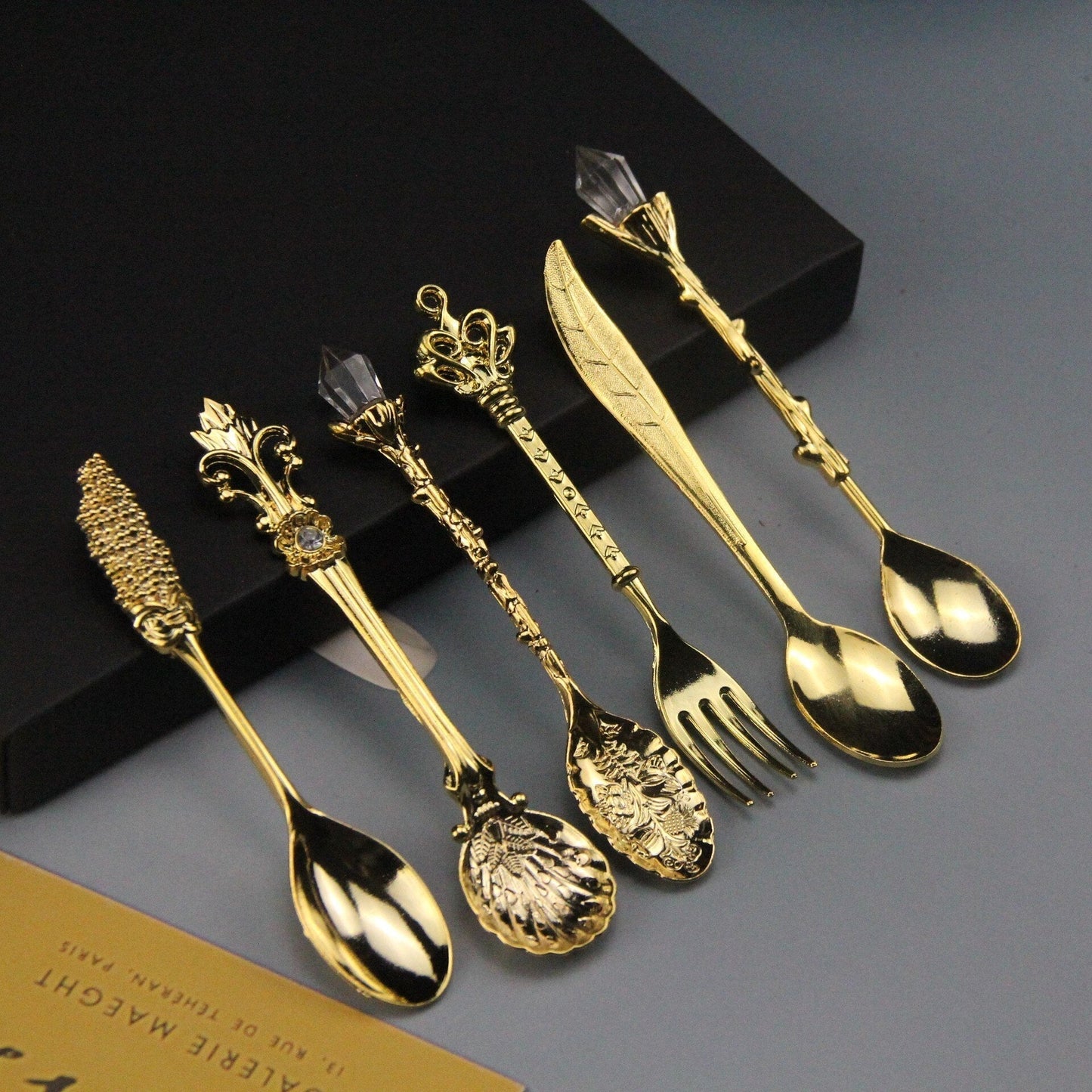 Vintage Engraved Teaspoon - Luxury Silverware