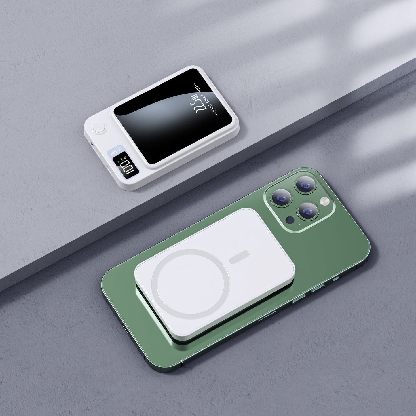 Compact Wireless Power Bank Charger
