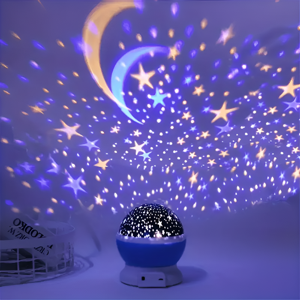 Cosmic Starry Night Lamp with Colorful Patterns
