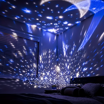 Cosmic Starry Night Lamp with Colorful Patterns