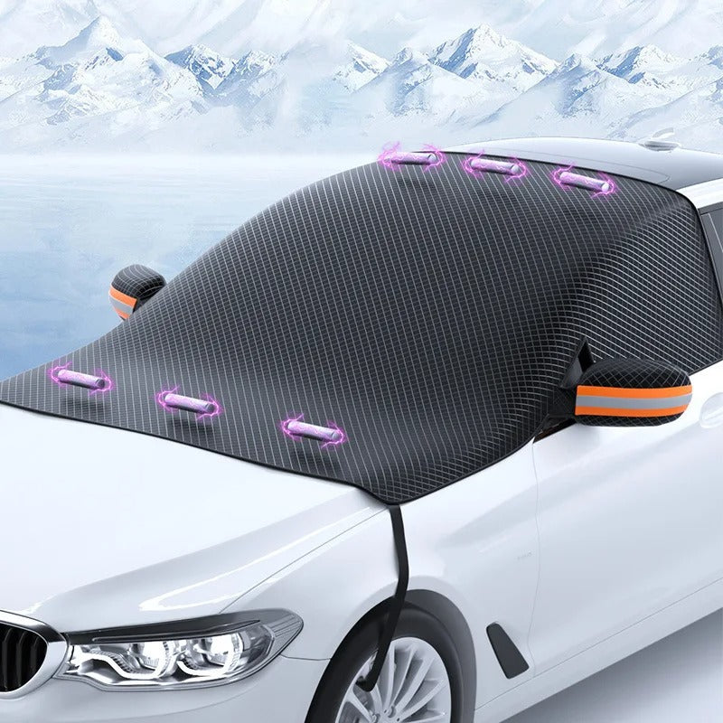 Waterproof Car Cover with Strong Magnets - Heavy Duty All Weather Shield - Luxicro