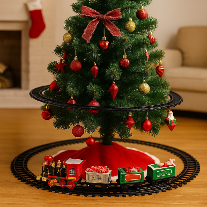 Festive Holiday Train Set with Lights and Sound - Luxicro
