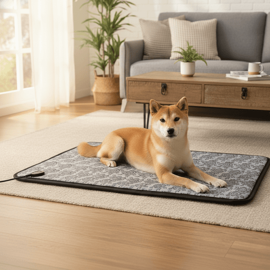Cozy Electric Heated Pet Bed with Adjustable Thermostat - Luxicro