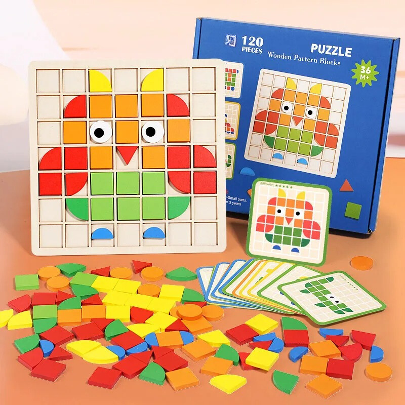Challenging Wooden Brain Puzzle Game Set
