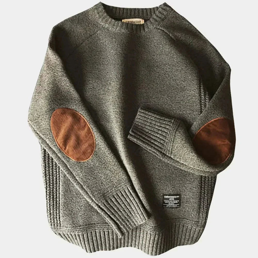Cozy Traditional Men's Crew Neck Sweater - Luxicro