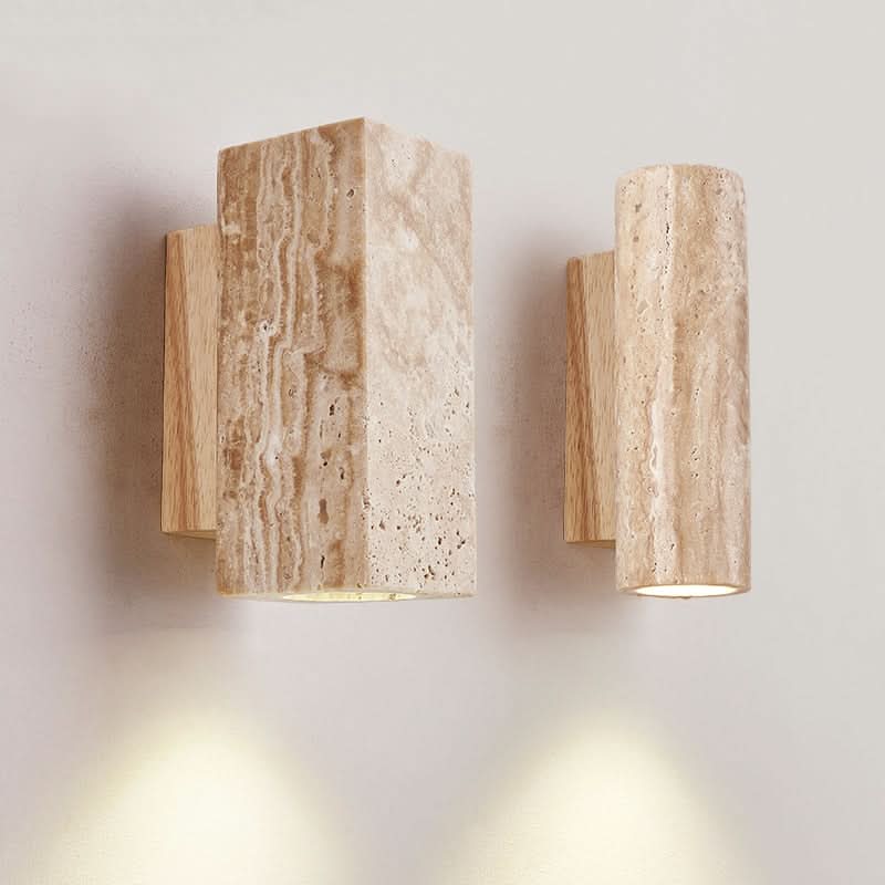 Simple White Wall Sconce Light - Round Square Design - Luxicro