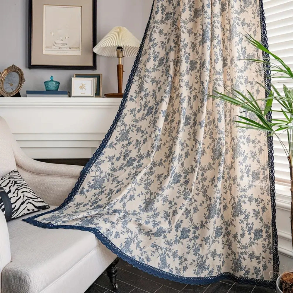 Beautiful Floral Patterned Window Curtain - Luxicro