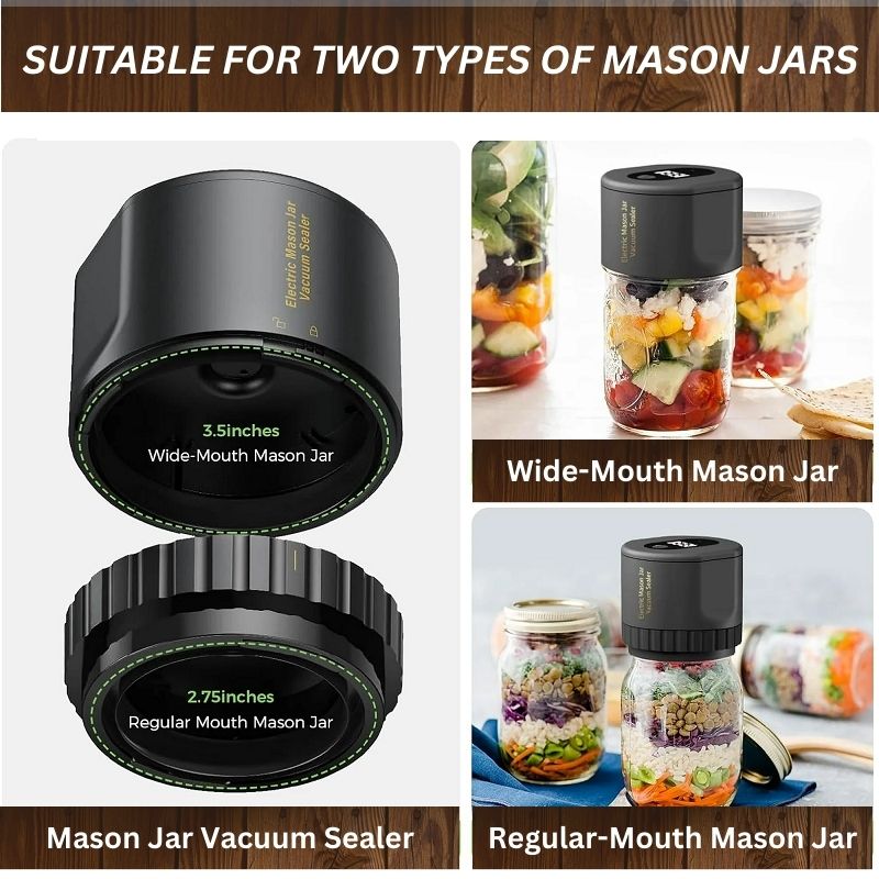 Automatic Food Saver Mason Jar Sealer with LED Screen