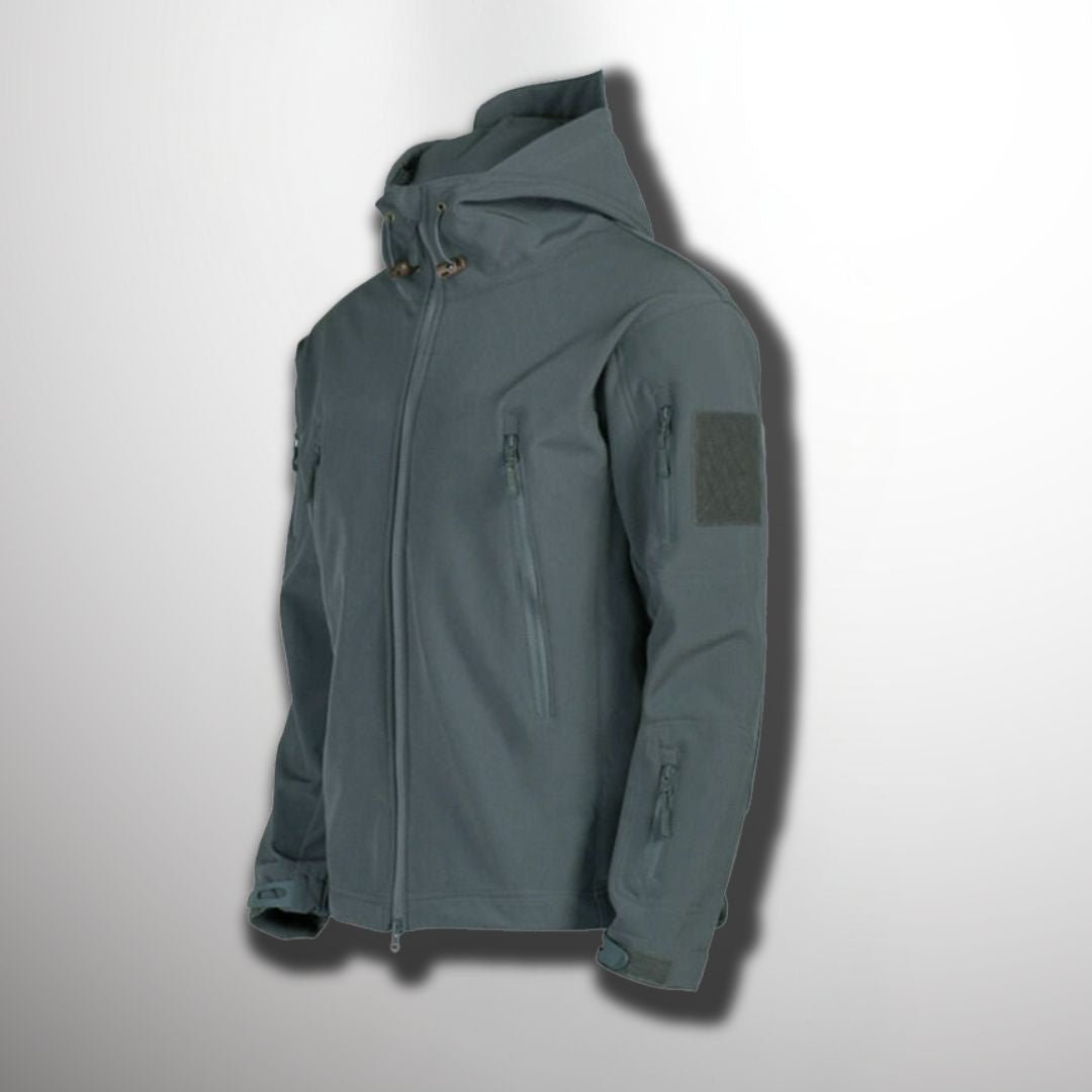 Durable Mens Tactical Rain Jacket Poly Blend