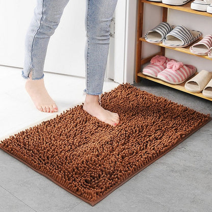 Plush Chenille Bathroom Floor Mat