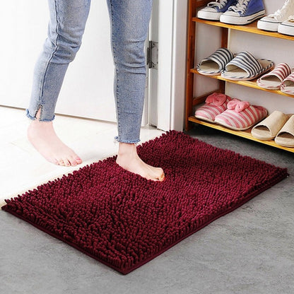 Plush Chenille Bathroom Floor Mat