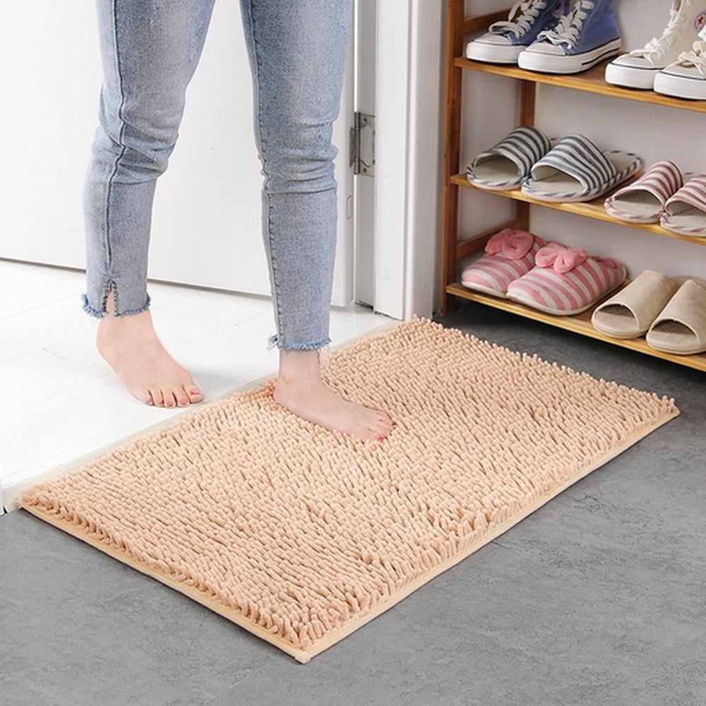 Plush Chenille Bathroom Floor Mat