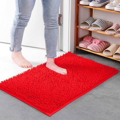 Plush Chenille Bathroom Floor Mat