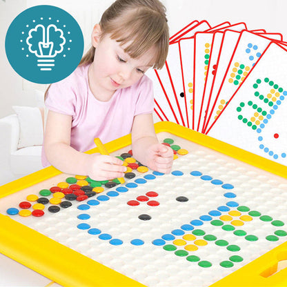 Fun Kids Magnetic Drawing Board with Colorful Buttons - Luxicro