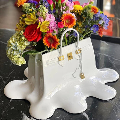 Bright Floral Pottery Vase