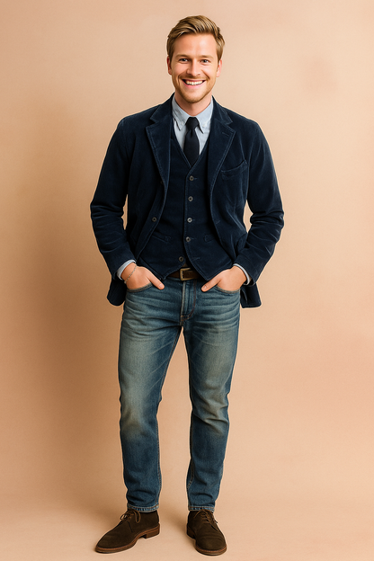 Warm Mens Country Jacket with Pockets