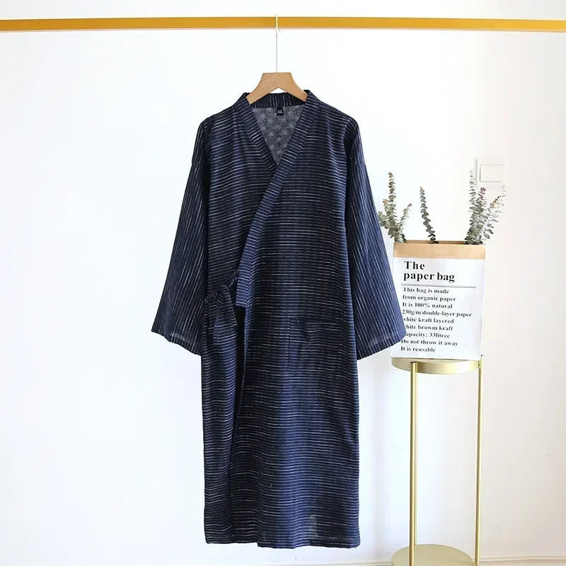 Men's Lightweight Sleep Kimono – Comfortable Cotton Nightwear