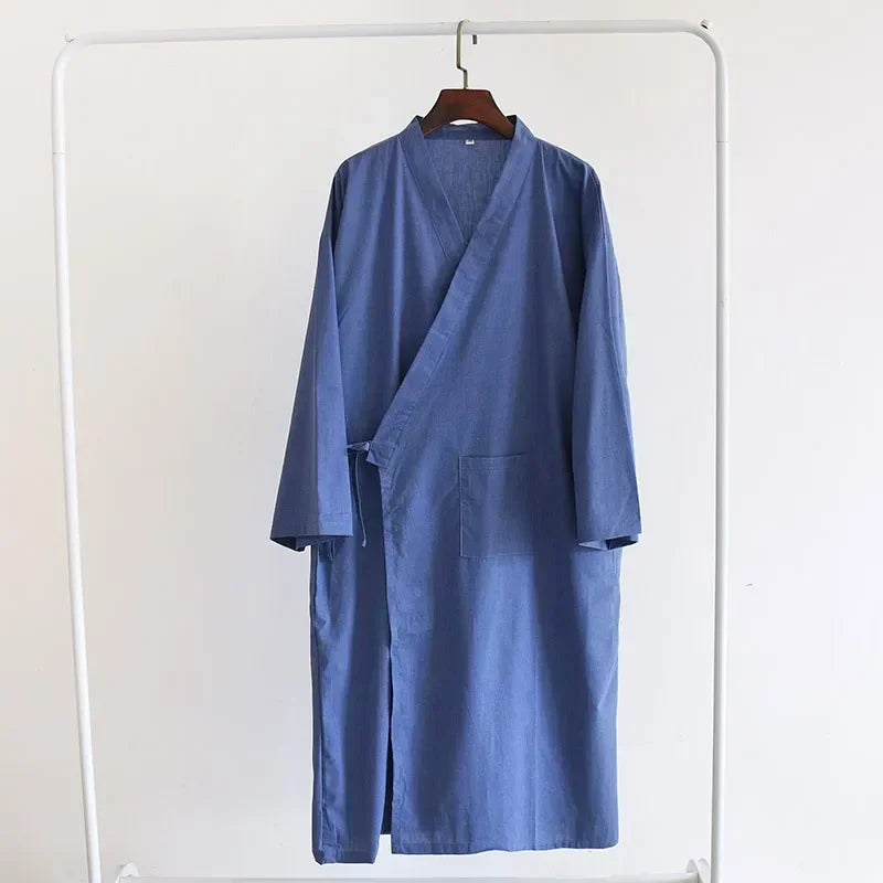 Men's Lightweight Sleep Kimono – Comfortable Cotton Nightwear