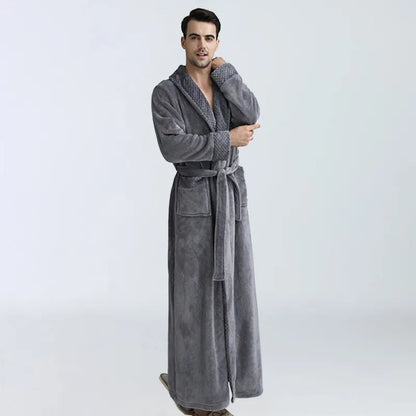 Cozy Men's Fleece Bathrobe for Warmth