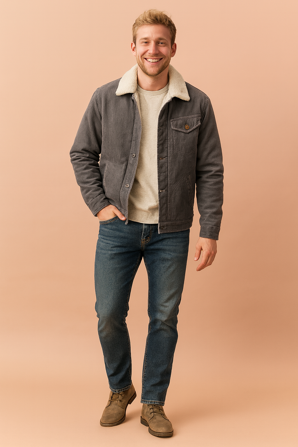 Classic Men's Button Down Jacket | Cozy - Luxicro