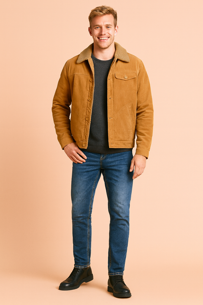 Classic Men's Button Down Jacket | Cozy
