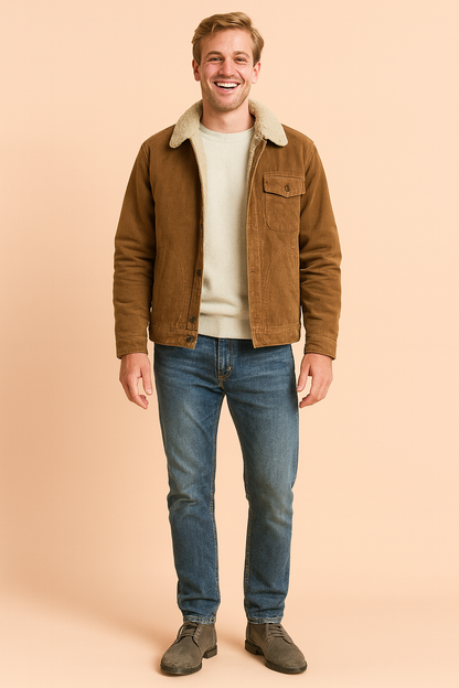Classic Men's Button Down Jacket | Cozy