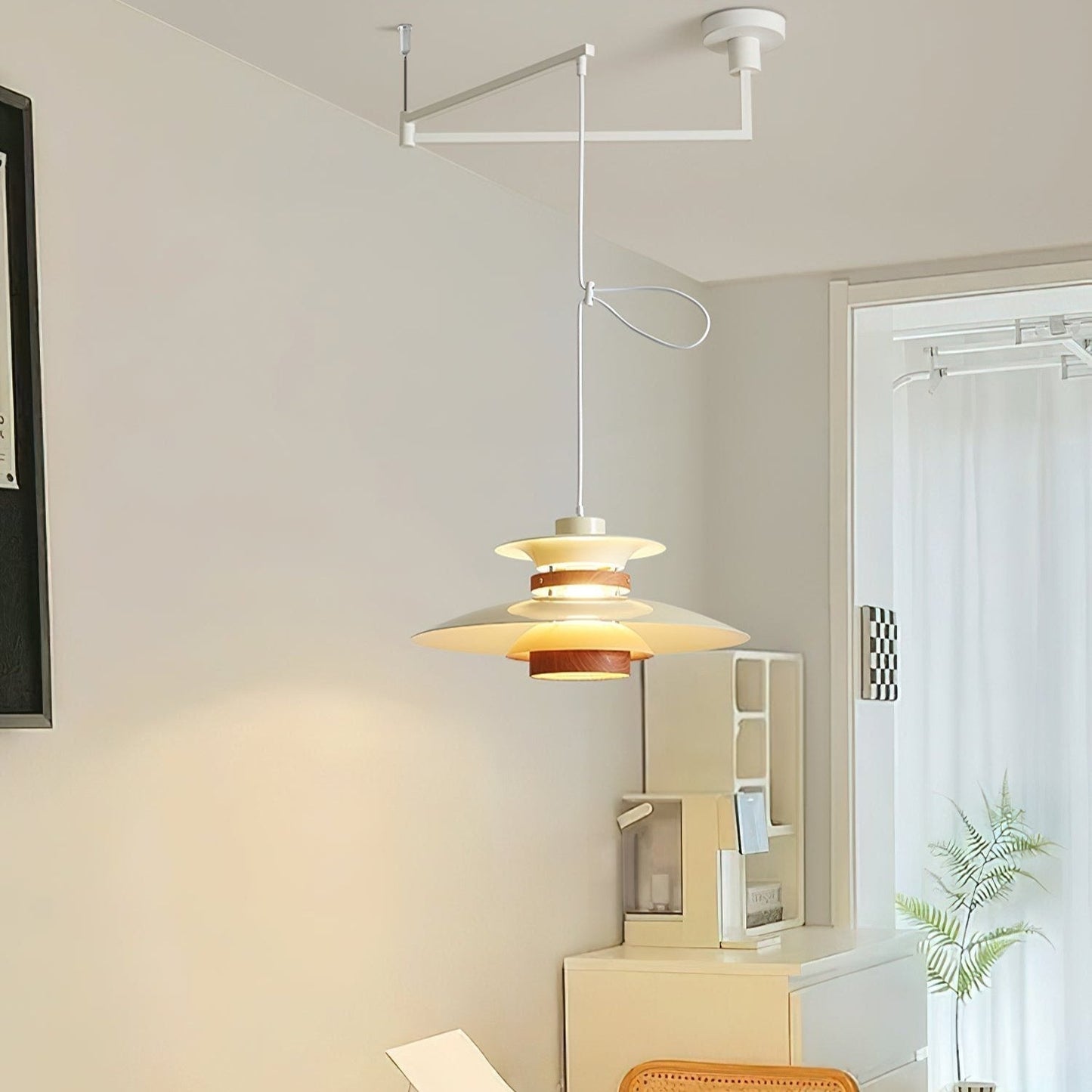 Adjustable Pendant Light with Flexible Arm
