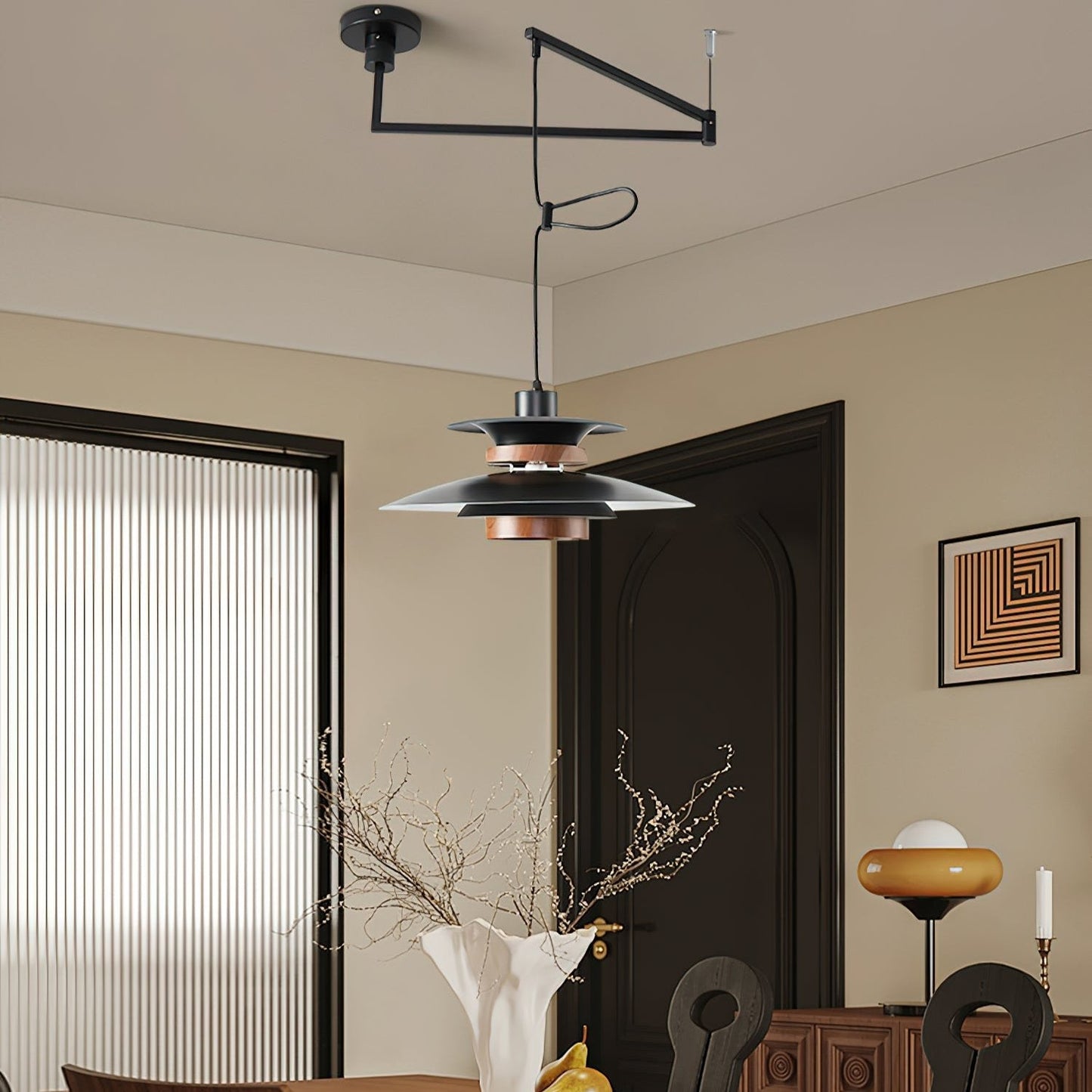 Adjustable Pendant Light with Flexible Arm