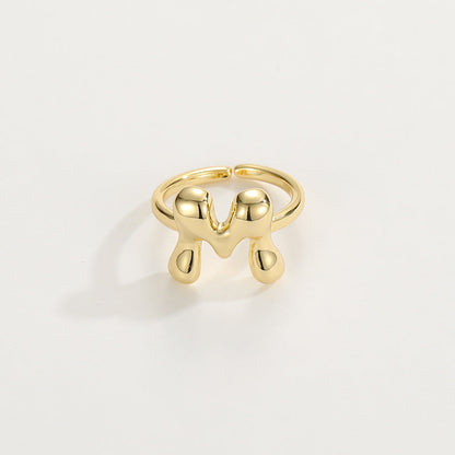 Stylish Monogram Letter Ring