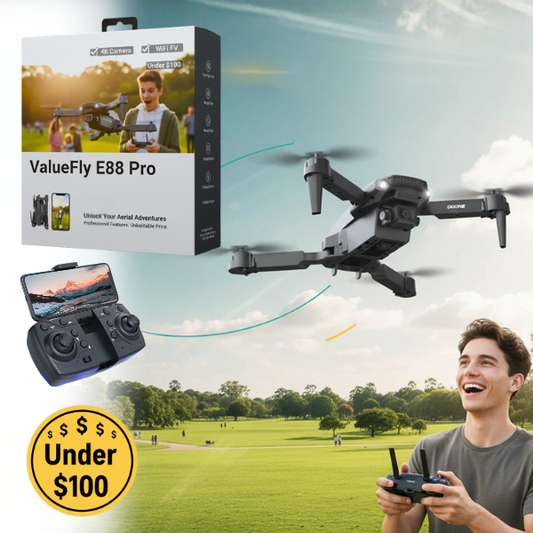 Beginner 4K Quadcopter Drone Foldable Easy Flight - Luxicro