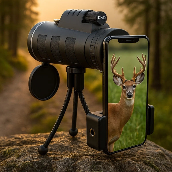 Compact 12X50 Waterproof Monocular for Outdoor Use - Luxicro