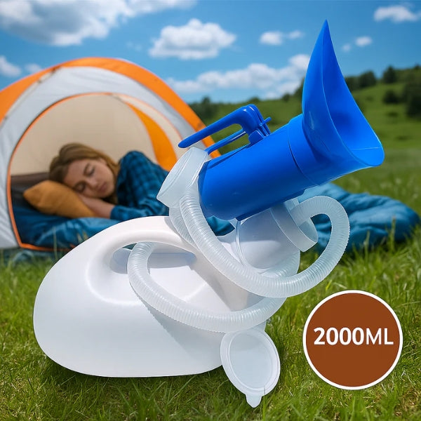Compact Travel Urine Bottle 2000ML Spill Proof