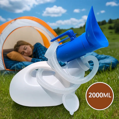 Compact Travel Urine Bottle 2000ML Spill Proof
